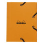 Rhodia chemise à élastiques 3 rabats ORANGE 12x16cm