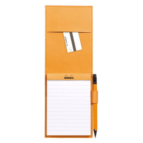 Rhodiarama porte-bloc SILVER avec porte-crayon +bloc N°12 ligné