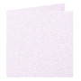 Paquet de 25 cartes pliée Pollen 135x135 rose poudré irisé