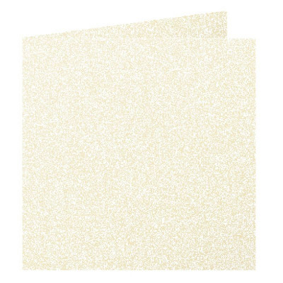 Paquet de 25 cartes pliée Pollen 135x135 ivoire irisé