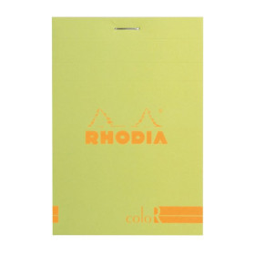 Bloc agrafé Rhodia coloR ANIS N°12 8,5x12cm 70f ligné 90g