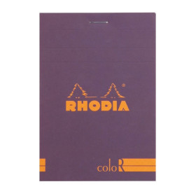 Bloc agrafé Rhodia coloR VIOLET N°12 8,5x12cm 70f ligné 90g