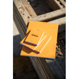 Bloc agrafé Rhodia ORANGE N°13 10,5x14,8cm 80f ligné 80g