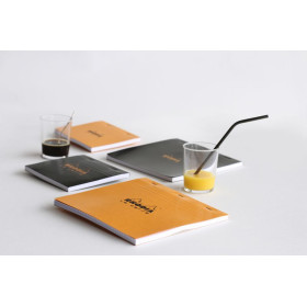 Bloc agrafé Rhodia BLACK Le Carré N°148 14.8x14.8cm 80f Q.5x5 80g