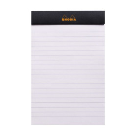 Bloc agrafé Rhodia BLACK N°14 11x17cm 80f ligné 80g