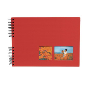 Alb spiralé 50pNoir 32x22cm MILANO Rouge