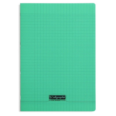 8000 POLYPRO, Cahier piqué vert 21x29,7cm 48p séyès 90g