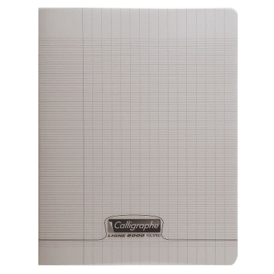 8000 POLYPRO, Cahier piqué gris 17x22cm 48p séyès 90g