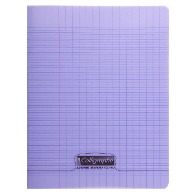 8000 POLYPRO, Cahier piqué violet 17x22cm 48p séyès 90g
