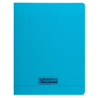 8000 POLYPRO, Cahier piqué bleu 17x22cm 96p séyès 90g