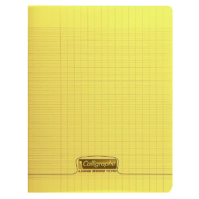8000 POLYPRO, Cahier piqué jaune 17x22cm 96p séyès 90g