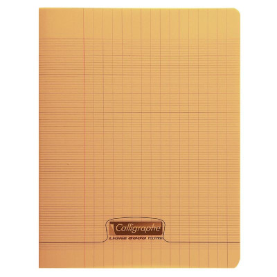 8000 POLYPRO, Cahier piqué orange 17x22cm 96p séyès 90g