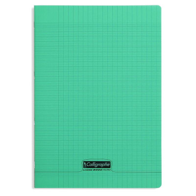 8000 POLYPRO, Cahier piqué vert 21x29,7cm 96p séyès 90g
