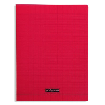 8000 POLYPRO, Cahier piqué rouge 24x32cm 96p séyès 90g