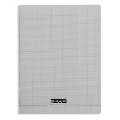 8000 POLYPRO, Cahier piqué gris 24x32cm 96p séyès 90g