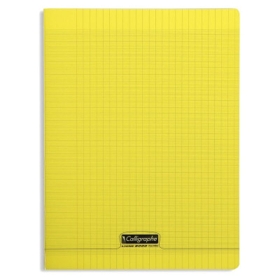 8000 POLYPRO, Cahier piqué jaune 24x32cm 96p séyès 90g