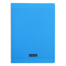 8000 POLYPRO, Cahier piqué bleu 24x32cm 96p séyès 90g