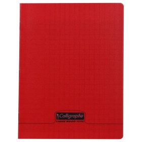 8000 POLYPRO, Cahier piqué rouge 17x22cm 140p séyès 90g