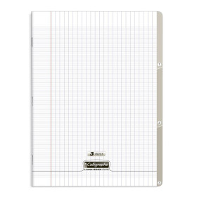 8000 POLYPRO, 3 INDEX Cahier piqué incolore 24x32cm 96p séyès 90g