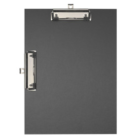 Porte-bloc double clips papier A4 noir