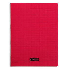 8000 POLYPRO, Cahier piqué rouge 21x29,7cm 140p séyès 90g