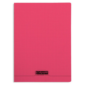 8000 POLYPRO, Cahier piqué rouge 21x29,7cm 96p Q.5x5 90g