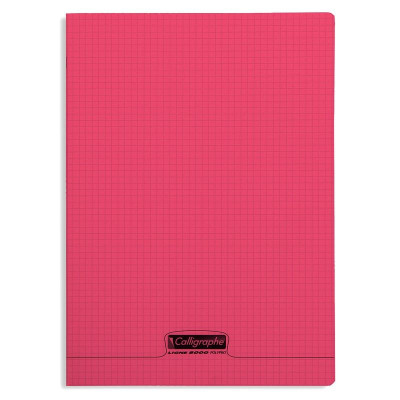 8000 POLYPRO, Cahier piqué rouge 21x29,7cm 96p Q.5x5 90g
