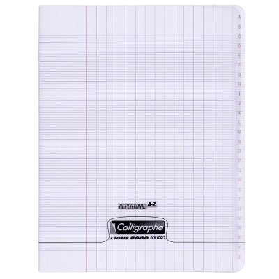 8000 POLYPRO, REPERTOIRE Carnet piqué incolore 17x22cm 96p Séyès 90g