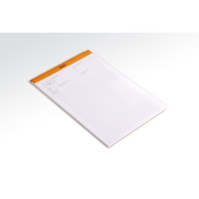 Bloc agrafé Rhodia ORANGE fax N°19 21x31,8cm 80f 80g