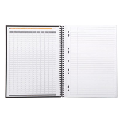 Notebook RHODIACTIVE 90g RI RsR A4+ 160p L+MC mcrprf 9 tr. règle PP +6m-page