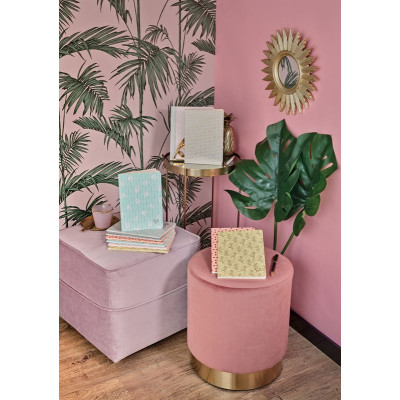 Neo Deco Collection Printemps-Été carnet piqûre textile 11x17cm 96p ligné 6 moti