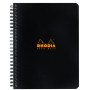 Notebook Rhodia Classic RI BLACK 16x21cm 160p Q.5x5 détachables 80g