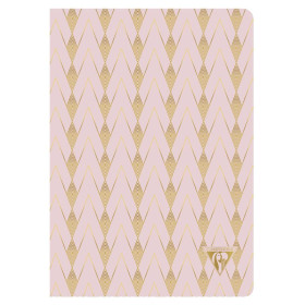 Neo Deco Collection Printemps-Été carnet piqûre textile 14,8x21cm 96p ligné Rose