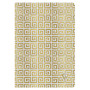Neo Deco Collection Printemps-Été carnet piqûre textile 14,8x21cm 96p ligné Bleu