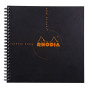 Reverse book Rhodia Classic RI BLACK 21x21cm 160p Q.5x5 détachables 80g