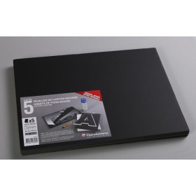 Lot 5F Cart.mousse 5mm A3 Noir