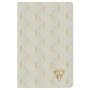 Neo Deco Collection Printemps-Été carnet piqûre textile 9x14cm 96p ligné Gris pe