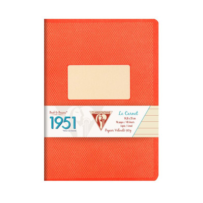 1951 cahier piqué 14,8x21cm 96p ligné ass.