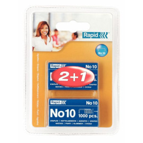 Agrafes Standard N°10 Rapid, blister de 2000 + 1000