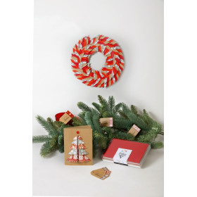 Coffret Pollen uni, 20 env. C6 + 20 cartes 110x155, ass. Noel Scandinave