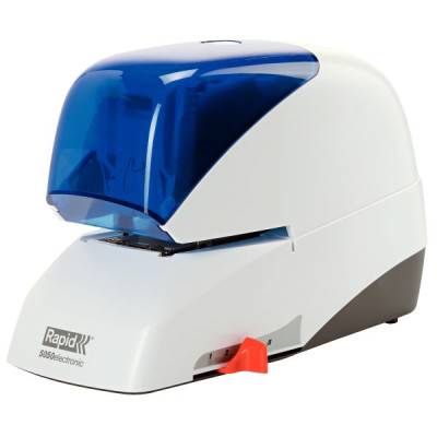 Agrafeuse electrique R5050e FlatClinch SUPREME Rapid, Blanc/Bleu