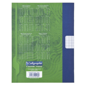 7000, Cahier piqué brouillon 17x22 48p séyès 56g 100% recyclé