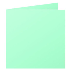 Paquet de 25 cartes pliée Pollen 135x135 vert jade 210g