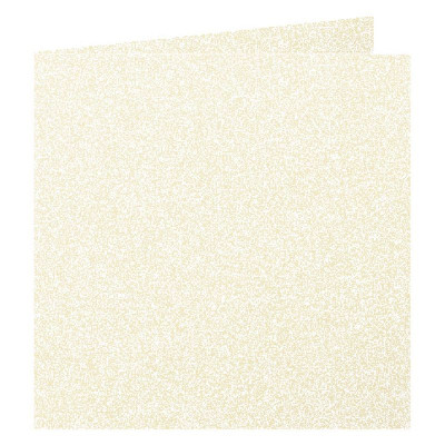 Paquet de 25 cartes pliée Pollen 160x160 ivoire irisé