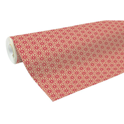 Kraft brut 70g, rl 50x0,70m Noël losanges rouge