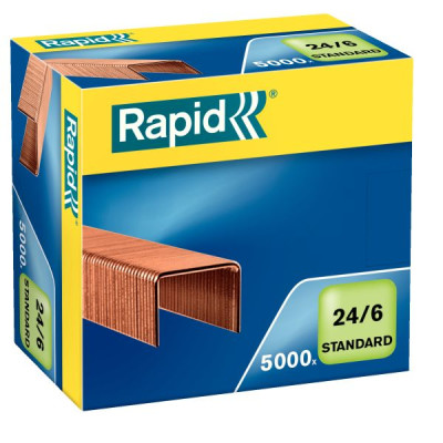 Agrafes Standard 24/6 Rapid, Boite de 5000