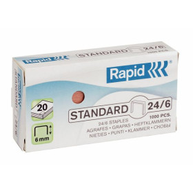 Agrafes Standard 26/6 Rapid, Boite de 3 x 5000