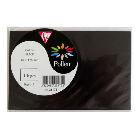 Sachet de 5 cartes Pollen 82x128 noir