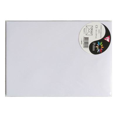 Sachet de 5 enveloppes Pollen 162x22 blanc