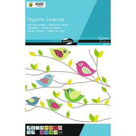 Bloc 1er prix, 100 feuilles papier couleur 80g A4 assortis